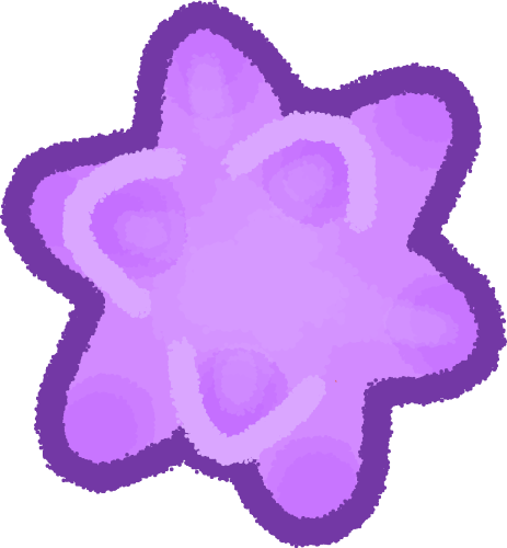 a purple 3d-looking star fragment from animal crossing. it comes to 9 visible points